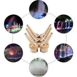 Pezzi Ugello A Getto Per Fontana In Ottone, Testa Di Spruzzo Orizzontale Da 19 Mm DN15 Ugello A Getto A Direzione Regolabile Per Fontana D'Acqua Per Stagni Di Pesci All'aperto -OUTSUN Giardino Negozio 93883806 5