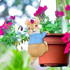 OUTSUN Giardino Negozio 22 Statua Di Coniglio Decorazioni Per Esterni Ornamenti Da Giardino Appesi Per Patio Balcone Cortile Prato Regalo Unico Per L'inaugurazione Della Casa