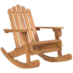 Sedia A Dondolo Adirondack In Legno Massello Di Acacia VidaXL