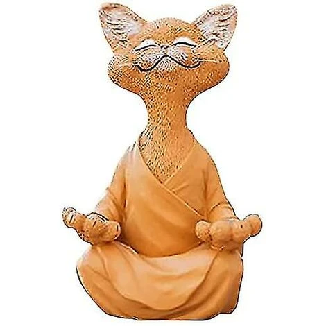 Whimsical Meditazione Buddha Gatto Decorazione Ornamento, Piccolo Gatto Meditazione Buddha - Arancione 1 Whimsical Meditazione Buddha Gatto Decorazione Ornamento, Piccolo Gatto Meditazione Buddha - Arancione