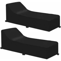 TRIOM Copertura Per Lettino Prendisole Da Giardino Tessuto Oxford 210D Antivento Impermeabile Per Sedie A Sdraio Lettini (210 X 75 X 40/80 Cm) - 2 Pezzi