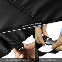 TRIOM Copertura Lettino Prendisole Impermeabile Lettino Prendisole Tessuto 410D Oxford Nero (200x68x40/70CM) -OUTSUN Giardino Negozio 95220001 3