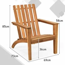 Giantex Sedie Per Giardino/Esterno Rustica In Legno Di Acacia,Adirondac Poltrone Poltrocine Da Esterno Ergonomica Giardino, Balcone, Terrazza (Marrone) 8 Giantex Sedie Per Giardino/Esterno Rustica In Legno Di Acacia,Adirondac Poltrone Poltrocine Da Esterno Ergonomica Giardino, Balcone, Terrazza (Marrone) -OUTSUN Giardino Negozio 95328125 4