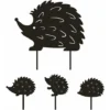 Confezione Da 4 Paletti Di Riccio In Metallo, Pali Da Giardino A Forma Di Animale, Decorazione Da Giardino, Decorativi Per Esterni, Pali Decorativi Per La Decorazione.