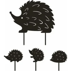 Confezione Da 4 Paletti Di Riccio In Metallo, Pali Da Giardino A Forma Di Animale, Decorazione Da Giardino, Decorativi Per Esterni, Pali Decorativi Per La Decorazione.