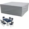 GTA Copertura Per Mobili Da Giardino Con Copertura Protettiva In Tessuto Oxfor 210D Impermeabile, Antivento, Anti-UV, Resistente Per Mobili Da Sedie Da Tavolo，Argento -21821890CM