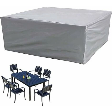 GTA Copertura Per Mobili Da Giardino Con Copertura Protettiva In Tessuto Oxfor 210D Impermeabile, Antivento, Anti-UV, Resistente Per Mobili Da Sedie Da Tavolo,Argento -21821890CM 1 GTA Copertura Per Mobili Da Giardino Con Copertura Protettiva In Tessuto Oxfor 210D Impermeabile, Antivento, Anti-UV, Resistente Per Mobili Da Sedie Da Tavolo,Argento -21821890CM