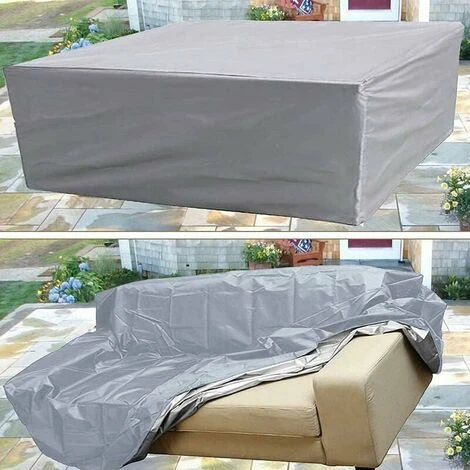 GTA Copertura Per Mobili Da Giardino Con Copertura Protettiva In Tessuto Oxfor 210D Impermeabile, Antivento, Anti-UV, Resistente Per Mobili Da Sedie Da Tavolo,Argento -21821890CM 4 GTA Copertura Per Mobili Da Giardino Con Copertura Protettiva In Tessuto Oxfor 210D Impermeabile, Antivento, Anti-UV, Resistente Per Mobili Da Sedie Da Tavolo,Argento -21821890CM - immagine 4