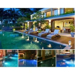 Lampada A Fontana Con Telecomando Funzione Di Memoria Ac85-265V 20W RGB Led 16 Colori Che Cambiano Flash/stroboscopico/dissolvenza/liscio 4 Effetti Di Luce IP65 Resistente All'acqua (la Maggior Parte -OUTSUN Giardino Negozio 95760758 4