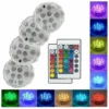 Set Di 4 Luci Multicolori RGB Sommergibili Con Telecomandi Luci Decorative Colorate Per Paesaggi Set Di Illuminazione A LED Impermeabile Ideale Per Vasca Da Bagno Dell'acquario