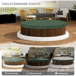 WOLTU Telo Copri Piscina Rotondo Ø 460cm. Per Copertura Per Piscina Di Ø 390-420cm. Telo Impermeabile Per Esterno Invernale In PE 200g/m². Con Occhielli. Elementi Di Fissaggio E Corda. Verde 7 WOLTU Telo Copri Piscina Rotondo Ø 460cm. Per Copertura Per Piscina Di Ø 390-420cm. Telo Impermeabile Per Esterno Invernale In PE 200g/m². Con Occhielli. Elementi Di Fissaggio E Corda. Verde -OUTSUN Giardino Negozio 95967705 3