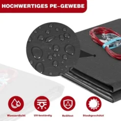 WOLTU Copertura Per Piscina Rettangolare 300x200x20 Cm. Telo Copripiscina Invernale In PE 200g/m². Impermeabile. Con Corda E Elemento Di Fissaggio. Grigio Scuro -OUTSUN Giardino Negozio 95967709 3