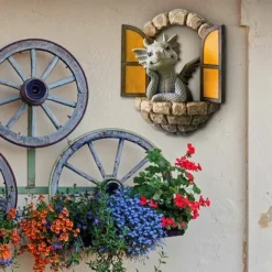 Statua Del Giardino Del Drago, Statua Del Giardino Dello Gnomo Statua Del Giardino All'aperto Sculture E Statue Del Giardino Decorazione Dell'ornamento Della Statua Animali In Resina Per Uso Interno O -OUTSUN Giardino Negozio 96233316 3