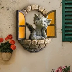 Statua Del Giardino Del Drago, Statua Del Giardino Dello Gnomo Statua Del Giardino All'aperto Sculture E Statue Del Giardino Decorazione Dell'ornamento Della Statua Animali In Resina Per Uso Interno O -OUTSUN Giardino Negozio 96233316 4