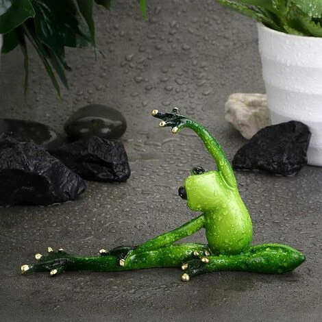 Statua Da Giardino In Resina Figura Rana Statuetta Da Collezione Statua Da Yoga Decorazione Per Interni Ed Esterni (11 Cm) 5 Statua Da Giardino In Resina Figura Rana Statuetta Da Collezione Statua Da Yoga Decorazione Per Interni Ed Esterni (11 Cm) - immagine 5