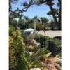 Airone Con Zampe E Base H 74 Cm Ornamentale In Plastica Decorazione Giardino