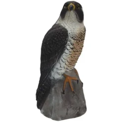 Falco Pellegrino H 41 Cm Ornamentale In Plastica Resina Decorazione Giardino
