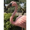 Fenicottero Flamingo Rosa Con Base H. 90 Cm Decorazione Da Giardino In Plastica