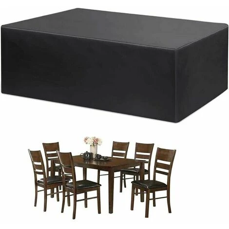 Fodera Per Mobili Da Giardino Tessuto Oxford 420D (180x120x74cm) Nero 1 Fodera Per Mobili Da Giardino Tessuto Oxford 420D (180x120x74cm) Nero