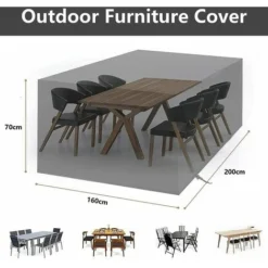 Fodera Per Mobili Da Giardino 200x160x70 Cm Esterno Impermeabile Antivento Antipolvere Tessuto Oxford Nero Coperture Per Mobili Con Fibbia Di Chiusura Parapolvere Per Mobili Da Tavolo Sedia 9 Fodera Per Mobili Da Giardino 200x160x70 Cm Esterno Impermeabile Antivento Antipolvere Tessuto Oxford Nero Coperture Per Mobili Con Fibbia Di Chiusura Parapolvere Per Mobili Da Tavolo Sedia -OUTSUN Giardino Negozio 96838078 5