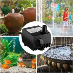 Pompa Dell'acqua Ultra Silenziosa 48GPH [180L/H] 3W, Piccolo Acquario, Laghetto Per Pesci, Tartaruga, Animale Acquatico, Scultura, Giardino, Barca In Movimento, Laghetto, Fontana, Pompa Per Acquario D -OUTSUN Giardino Negozio 96838557 5