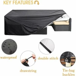 Fodera Per Mobili Da Giardino Fodera Per Mobili Componibili Per Esterni Di Grandi Dimensioni, Fodere Per Divani Per Sedie Da Tavolo, Copertura Protettiva Impermeabile Antipolvere Anti UV/vento (124"x6 7 Fodera Per Mobili Da Giardino Fodera Per Mobili Componibili Per Esterni Di Grandi Dimensioni, Fodere Per Divani Per Sedie Da Tavolo, Copertura Protettiva Impermeabile Antipolvere Anti UV/vento (124"x6 -OUTSUN Giardino Negozio 97072086 3
