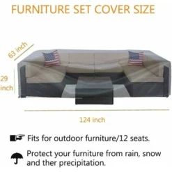 Fodera Per Mobili Da Giardino Fodera Per Mobili Componibili Per Esterni Di Grandi Dimensioni, Fodere Per Divani Per Sedie Da Tavolo, Copertura Protettiva Impermeabile Antipolvere Anti UV/vento (124"x6 9 Fodera Per Mobili Da Giardino Fodera Per Mobili Componibili Per Esterni Di Grandi Dimensioni, Fodere Per Divani Per Sedie Da Tavolo, Copertura Protettiva Impermeabile Antipolvere Anti UV/vento (124"x6 -OUTSUN Giardino Negozio 97072086 5