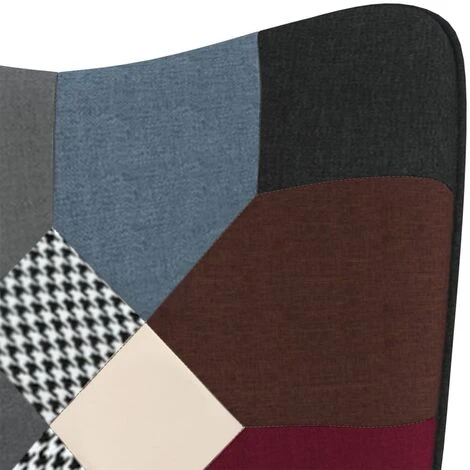 Nova Sedia A Dondolo In Tessuto Patchwork Disponibile In Varie Tonalità Colore : Verde - Multicolore 5 Nova Sedia A Dondolo In Tessuto Patchwork Disponibile In Varie Tonalità Colore : Verde - Multicolore - immagine 5