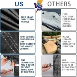 Coprisedile Per Mobili Da Giardino Coprisedia E Tavolo Da Giardino Impermeabile Mobili Da Giardino Protezione Da Giardino Per Esterni Mobili Da Giardino Tessuto Oxford 420D (225 116 82 Cm)-Nero 8 Coprisedile Per Mobili Da Giardino Coprisedia E Tavolo Da Giardino Impermeabile Mobili Da Giardino Protezione Da Giardino Per Esterni Mobili Da Giardino Tessuto Oxford 420D (225 116 82 Cm)-Nero -OUTSUN Giardino Negozio 97243093 4