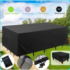Copertura Per Mobili Da Giardino, Copertura Protettiva Impermeabile-rettangolare-213x132x74cm -OUTSUN Giardino Negozio 97243394 5