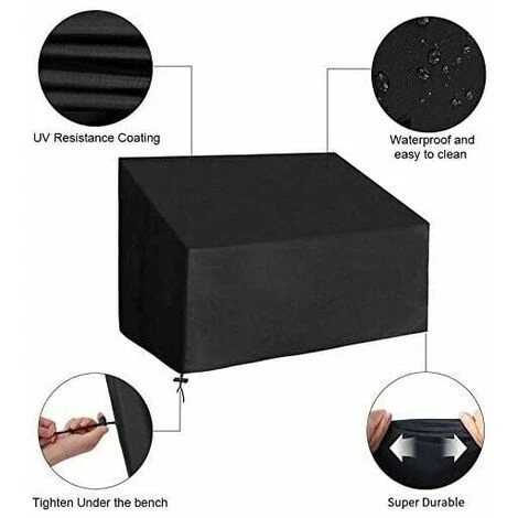 3-Panchina Da Giardino Cover Protettiva Impermeabile Da Panca Esterno Tessuto Oxford 210D(6949155cm) 5 3-Panchina Da Giardino Cover Protettiva Impermeabile Da Panca Esterno Tessuto Oxford 210D(6949155cm) - immagine 5