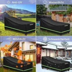 2 Coperture Per Lettino Prendisole Da Esterno, Impermeabili, Antivento, Anti-UV, Sole E Luce Solare, Adatte Per Sedie Per Il Tempo Libero Quotidiano, Mobili (200 X 75 X 40/70 Cm) -OUTSUN Giardino Negozio 97873469 5