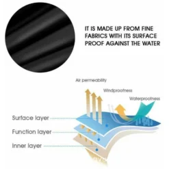 Cover Protettiva Per Promozione, Impermeabile, Vento, Anti-UV, Oxford 210D Tessuto Protezione Per Il Bagno Solare, Transat (210x75x4/80cm) -Nero -OUTSUN Giardino Negozio 97894050 3