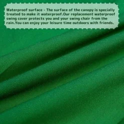210D Dump Tetto Di Ricambio Per Giardino Balancelle Impermeabile Baldacchino Per Balancelle Sostituzione Toggle Cover Per Sole Giardino Anti-UV (Verde, 164 × 114 × 15cm)-Three Plac -OUTSUN Giardino Negozio 97894194 3