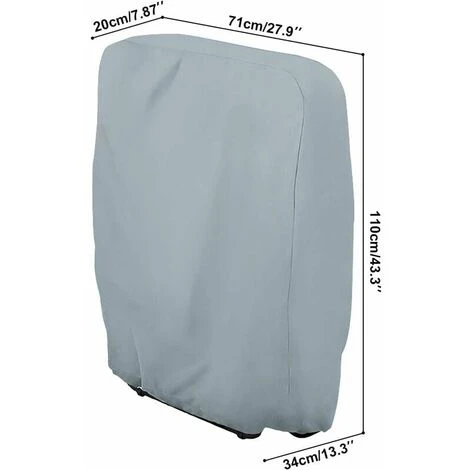 Copertura Per Lettino Prendisole Pieghevole, 2 Pezzi Copertura Per Lettino Da Giardino Antipolvere Impermeabile Anti-UV 210D Oxford Copertura Relax Da Giardino Per Poltrona Reclinabile, W71×H110cm (Gr 2 Copertura Per Lettino Prendisole Pieghevole, 2 Pezzi Copertura Per Lettino Da Giardino Antipolvere Impermeabile Anti-UV 210D Oxford Copertura Relax Da Giardino Per Poltrona Reclinabile, W71×H110cm (Gr - immagine 2