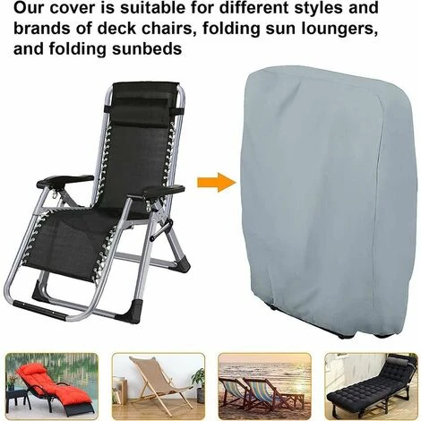 Copertura Per Lettino Prendisole Pieghevole, 2 Pezzi Copertura Per Lettino Da Giardino Antipolvere Impermeabile Anti-UV 210D Oxford Copertura Relax Da Giardino Per Poltrona Reclinabile, W71×H110cm (Gr 4 Copertura Per Lettino Prendisole Pieghevole, 2 Pezzi Copertura Per Lettino Da Giardino Antipolvere Impermeabile Anti-UV 210D Oxford Copertura Relax Da Giardino Per Poltrona Reclinabile, W71×H110cm (Gr - immagine 4