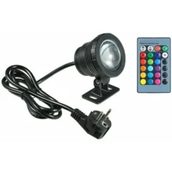 Luce Subacquea A LED RGB AC85-265V 20W (la Potenza Effettiva è 10W) Con Telecomando Standard Europeo Nero