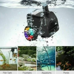 15W 800l/h Pompa Per Fontana Pompa Per Laghetto Pompa Per Acqua Pompa Da Giardino Pompa Per Fontana Con 12 LED -OUTSUN Giardino Negozio 98127396 4