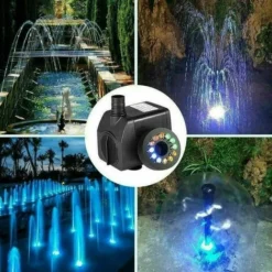 15W 800l/h Pompa Per Fontana Pompa Per Laghetto Pompa Per Acqua Pompa Da Giardino Pompa Per Fontana Con 12 LED -OUTSUN Giardino Negozio 98127396 5