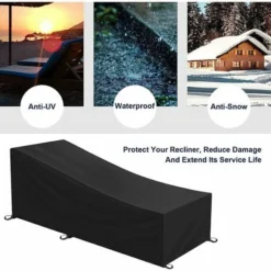 Telo Copri Lettino Telo Copri Lettino Impermeabile Tessuto Oxford 210D Nero (200x68x40/70CM) -OUTSUN Giardino Negozio 98134301 4