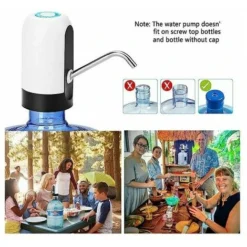Distributore Automatico Di Acqua Bottiglia Riutilizzabile Acqua Potabile Pompa Per Acqua Potabile Bottiglia Di Pompaggio Veloce Elettrica Wireless Gallone Dispenser Universale Per Pompa Dell'acqua, -OUTSUN Giardino Negozio 98143673 3