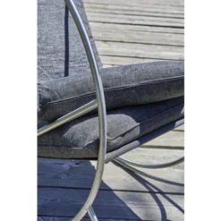 Sedia A Dondolo Da Giardino Inossidabile Tela Plasticata Grigia - DCBGARDEN -OUTSUN Giardino Negozio 98999771 5