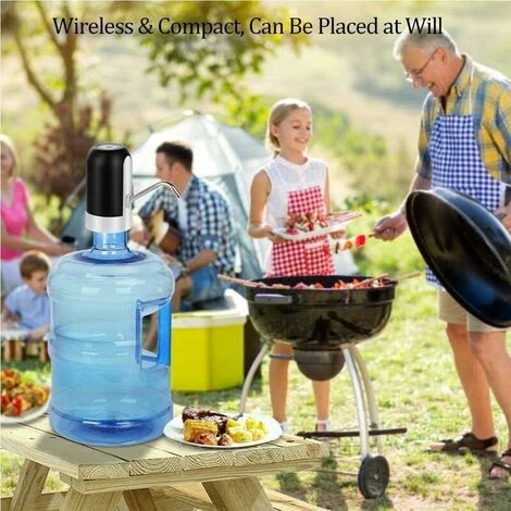 Distributore Di Acqua In Bottiglia, Pompa Per Acqua Potabile Con Ricarica USB Distributore Di Acqua Elettrico Portatile Interruttore Per Bottiglia D'acqua Per Bottiglia Universale Da 5 Galloni (nero) 5 Distributore Di Acqua In Bottiglia, Pompa Per Acqua Potabile Con Ricarica USB Distributore Di Acqua Elettrico Portatile Interruttore Per Bottiglia D'acqua Per Bottiglia Universale Da 5 Galloni (nero) - immagine 5