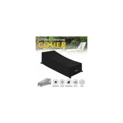 Telo Protettivo, Impermeabile, Antivento, Anti-UV, Tessuto Oxford 210D Telo Protettivo Prendisole, Sdraio (210x75x40/80cm) – Nero -OUTSUN Giardino Negozio 99780384 3