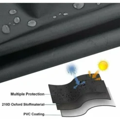 Copertura Per Mobili Da Giardino 200x160x70cm Telo Oxford Impermeabile Antivento Antipolvere Per Esterni Coperture Per Mobili Nere Con Fibbia Di Bloccaggio Copertura Protettiva Per Mobili Da Sedia Da -OUTSUN Giardino Negozio 99854312 3