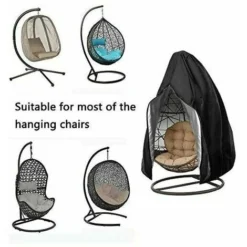 Fodera Per Sedia Sospesa Oxford Protettiva Antipolvere Impermeabile Per Patio, Sedia A Dondolo, Sedia Galleggiante (nero) 9 Fodera Per Sedia Sospesa Oxford Protettiva Antipolvere Impermeabile Per Patio, Sedia A Dondolo, Sedia Galleggiante (nero) -OUTSUN Giardino Negozio 99854492 5