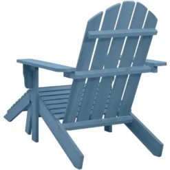 Sedie Da Giardino Sedie Poltrona Da Esterno Adirondack Con Ottomana Massello Di Abete Blu ITD66775 -OUTSUN Giardino Negozio 99898408 3
