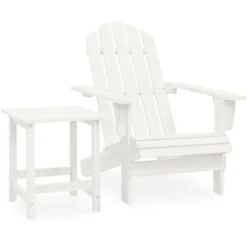 Sedie Da Giardino Adirondack Sedie Poltrona Da Esterno Con Tavolo Abete Massello Bianco ITD62212
