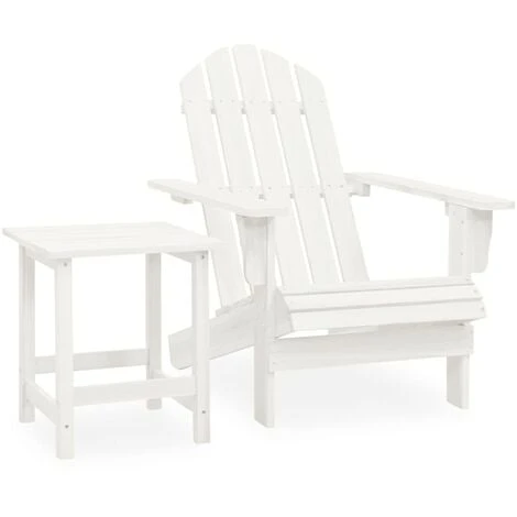 Sedie Da Giardino Adirondack Sedie Poltrona Da Esterno Con Tavolo Abete Massello Bianco ITD62212 1 Sedie Da Giardino Adirondack Sedie Poltrona Da Esterno Con Tavolo Abete Massello Bianco ITD62212