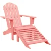 Sedie Da Giardino Sedie Poltrona Da Esterno Adirondack Con Ottomana Massello Di Abete Rosa ITD66533